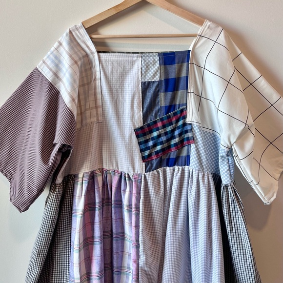 Handmade Quilted Patchwork Plaid Dress SKU 01174 - Picture 15 of 16